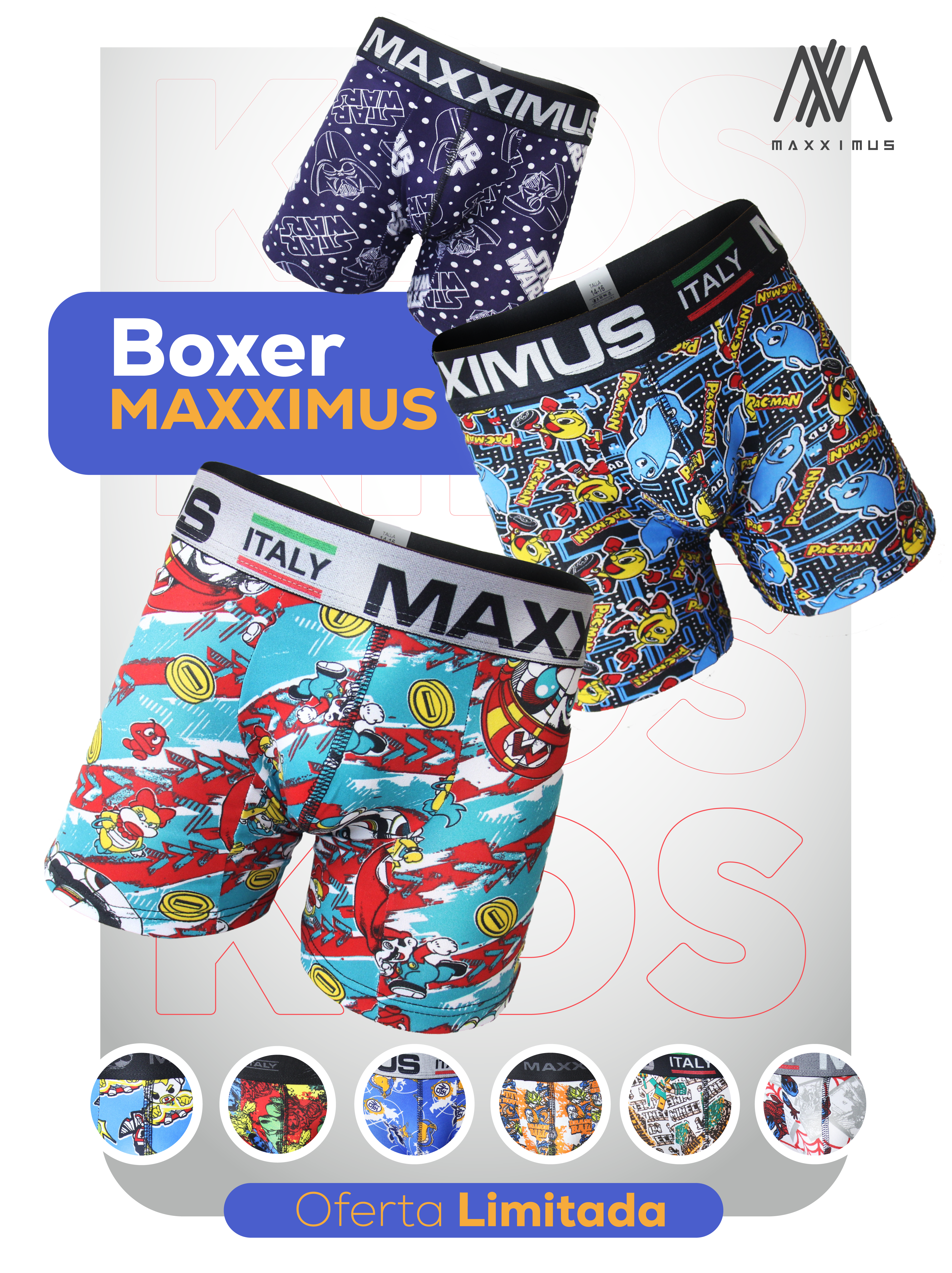 Boxer Niño Algodón premium PACK X6